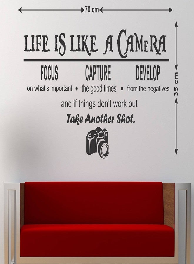 LANS WALLSTICKY Life is Like A Camera Wall Sticker for Wall Decoration - Image 2